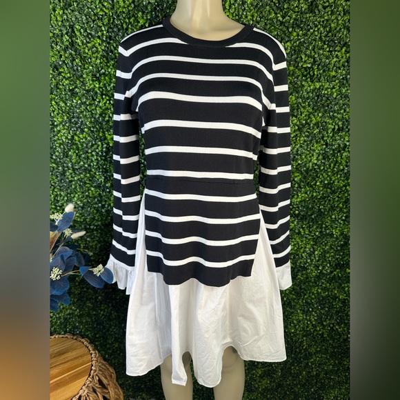 Nwt Anthropologie x English Factory 
Poplin Combo Knit Mini‎ Dress - Picture 6 of 9